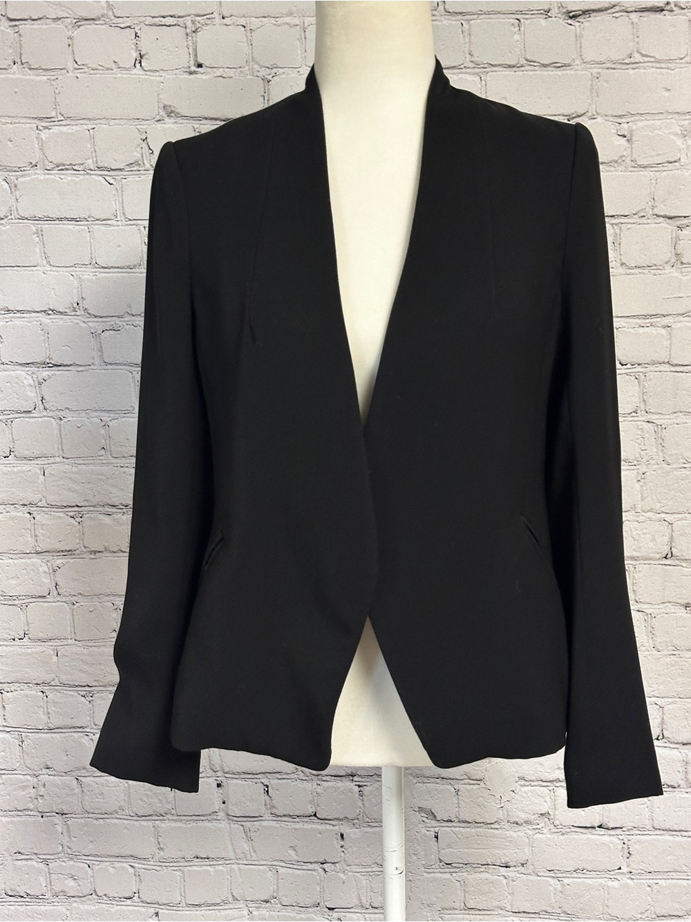 Banana Republic Black Open-Front Blazer Jacket
